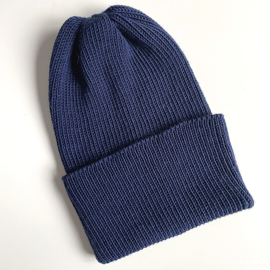 VARELLA Beanie 100% Baby Merino Wool 13 Navy