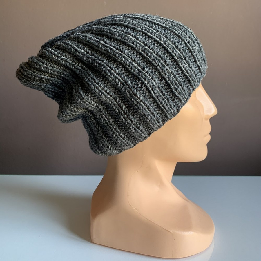 HELLI Unisex Merino Wool Beanie 100% Baby Merino 20 Dark Grey