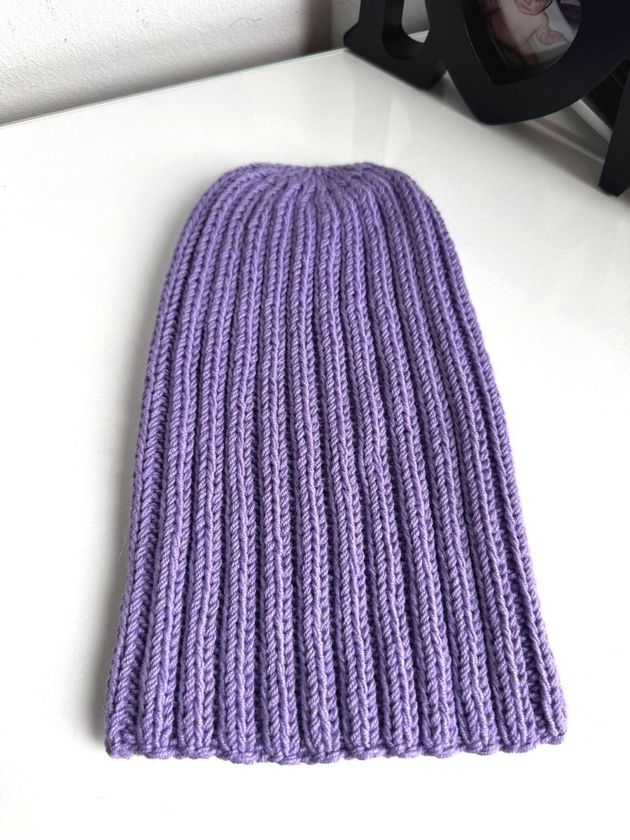 Czapka zimowa damska HELLI 100% Baby Merino 14 Fioletowy