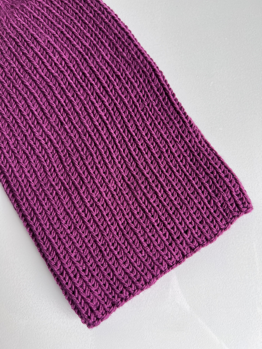 NANA – czapka beanie z wełny baby merino 34 Wrzos, jesienno-zimowa