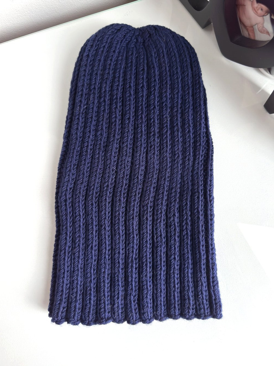 HELLI – czapka zimowa merino beanie 13 granatowy unisex 100% baby merino