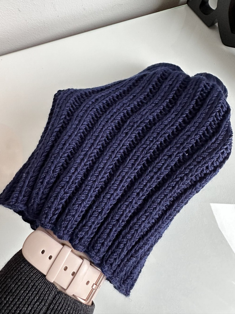 HELLI – czapka zimowa merino beanie 13 granatowy unisex 100% baby merino