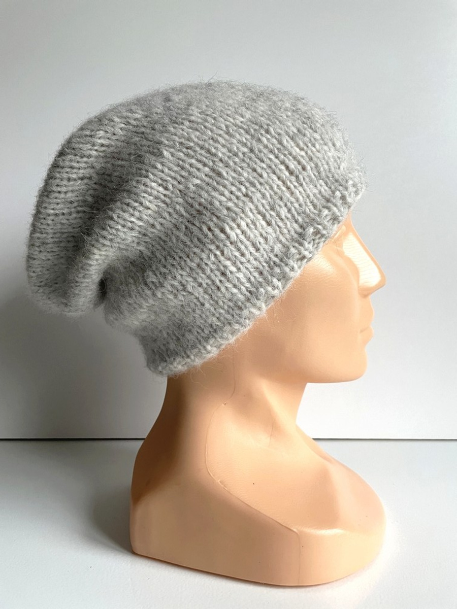 CHMURKA Beanie-Mütze aus Alpaka 03 Perlgrau