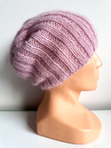 MARGARET Beanie Alpaca and Mohair 3112/36 Pink with a Hint of Beige