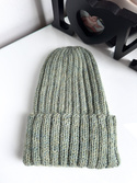 LAURIN Turn-Up Alpaca Beanie 7323 morska mgła