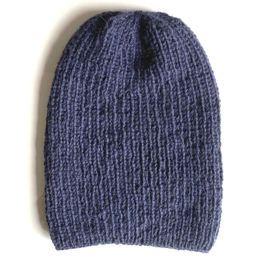 KIARA – czapka z alpaki damska 100% alpaka 5575 granatowy beanie zimowa