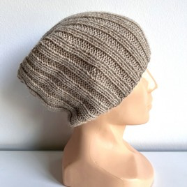 LAURIN – czapka z alpaki beanie 100% alpaka 2020 jasny nugat