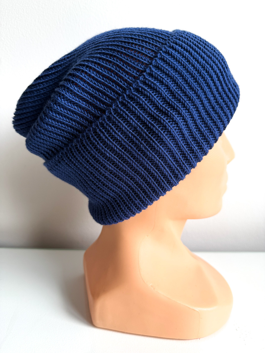 VARELLA – czapka z wełny merino baby merino 30 niebieska zimowa