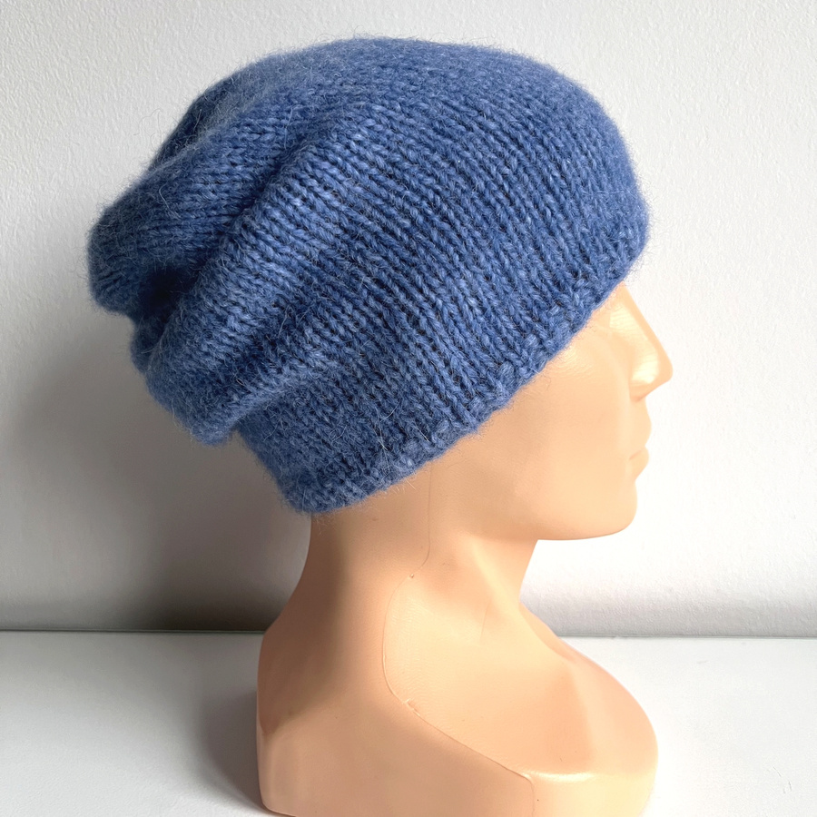 CHMURKA Beanie-Mütze aus Alpaka 16 Blau