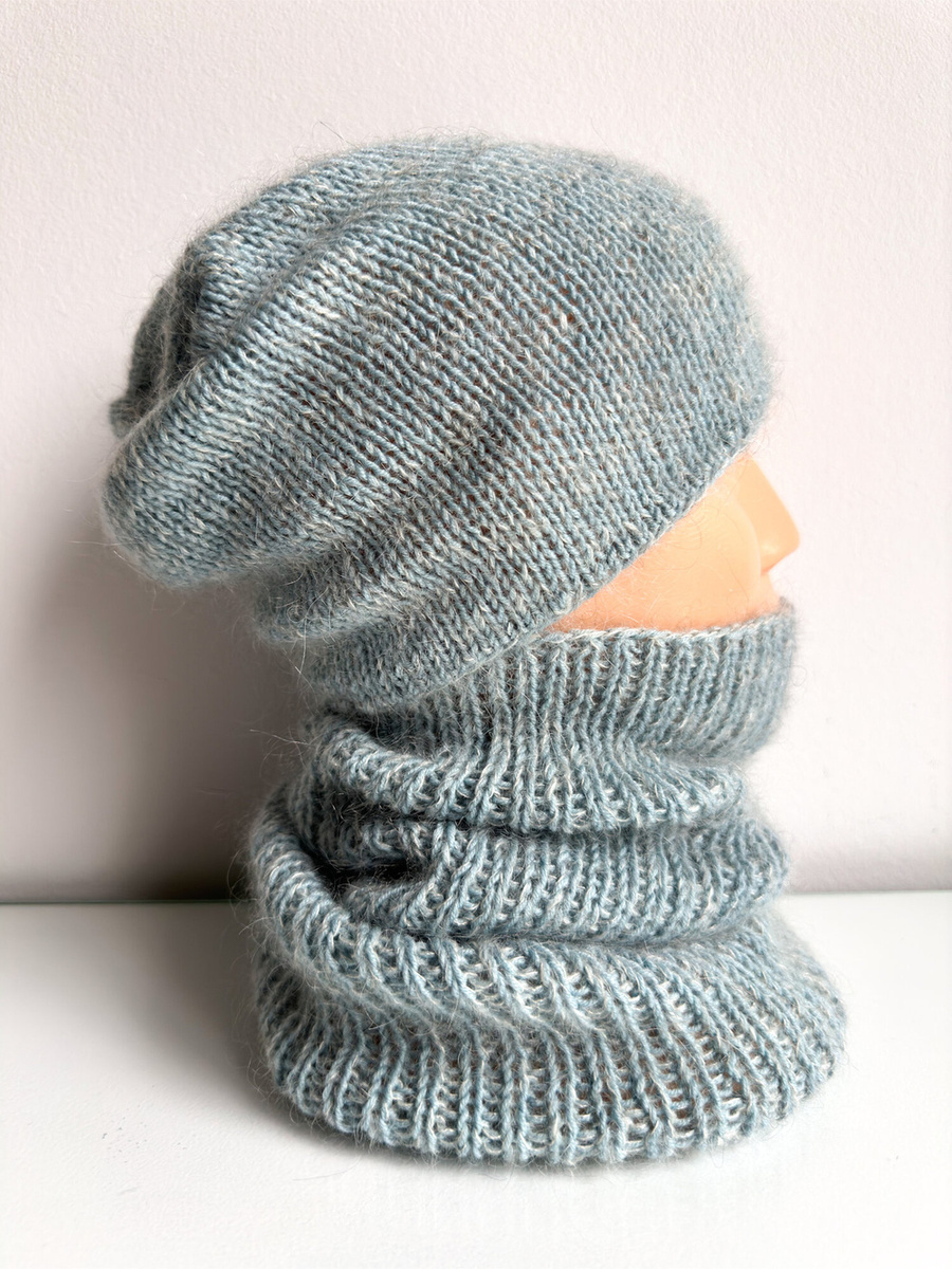 Ręcznie robiony KOMIN AUREA 100% Baby Merino plus moher - WYBIERZ KOLOR
