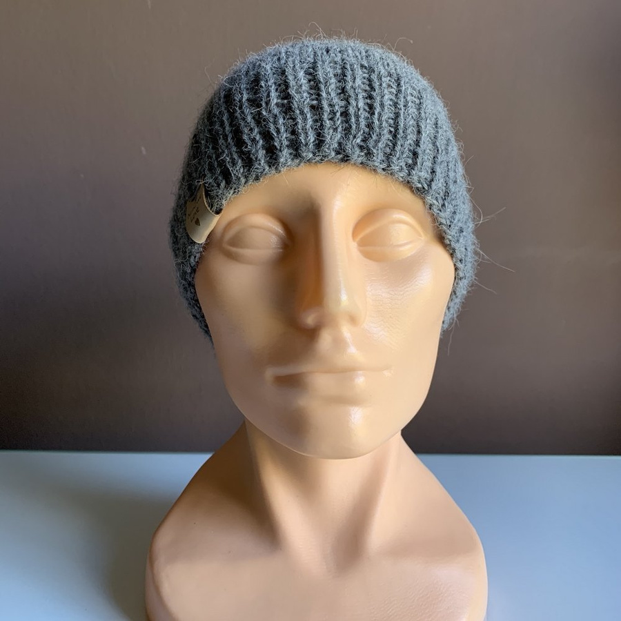 JONA Women's Beanie 100% Alpaca 517 średni szary