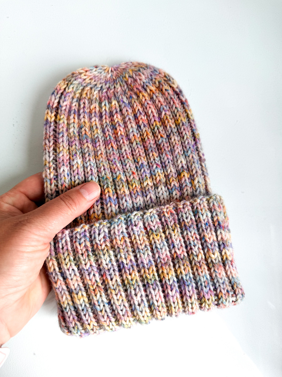 NELLI Handmade Merino Wool Turn-Up Beanie 22 Fairytale Pink