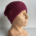 NANA Beanie-Mütze aus Baby-Merinowolle 41 Pflaume Herbst-Winter