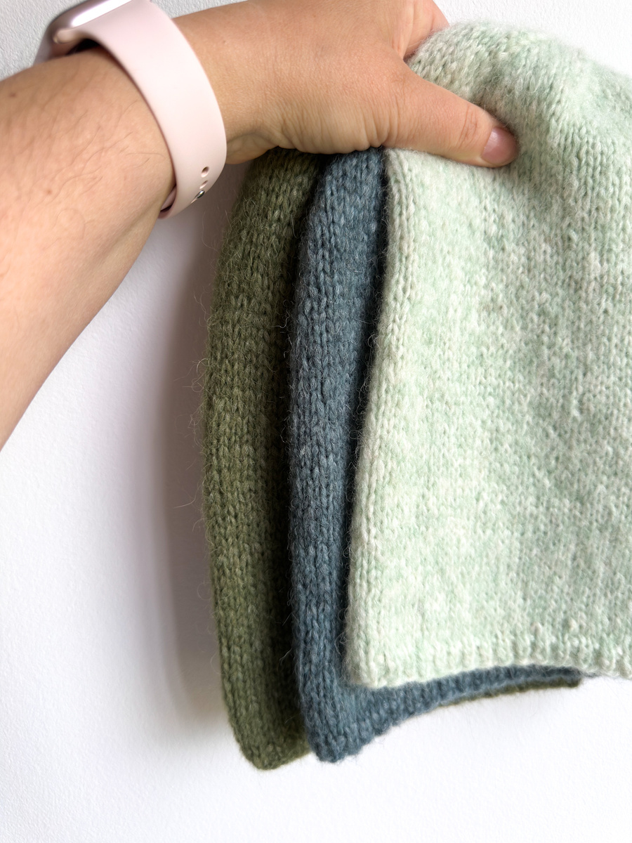 CHMURKA Damen-Beanie-Mütze aus Alpaka 42 lody pistacjowe