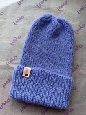 AUREA – czapka beanie handmade baby merino + moher i jedwab 25/11 Lawenda
