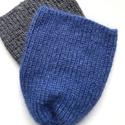 Handmade Czapka damska AUREA 100% Baby Merino plus moher i jedwab 30 Niebieski