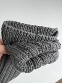 HELLI – czapka beanie wywijana z wełny baby merino 20 Ciemny szary