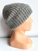 KIARA Turn-Up Beanie 100% Alpaca 7323 morska mgła