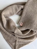 KIARA – czapka z alpaki 100% damska beanie 2020 Jasny Nugat