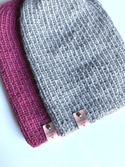 KIARA – czapka z alpaki 100% beanie 501 jasny szary damska zimowa