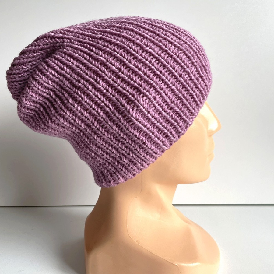 NANA – czapka beanie z wełny baby merino 27 Stary Róż