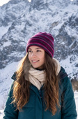 VARELLA – czapka zimowa z wełny 2508 fioletowa beanie wywijana