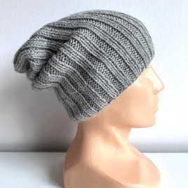 LAURIN – czapka z 100% alpaki 501 jasny szary