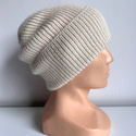 HELEN Turn-Up Beanie 100% Alpaca 100 Ecru