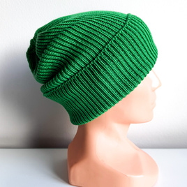 VARELLA – czapka beanie z wełny merino 31 jaskrawozielona