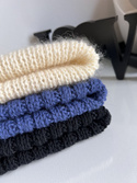 AUREA – ręcznie robiona czapka beanie baby merino + moher i jedwab damska/dziecięca 02/01 Ecru