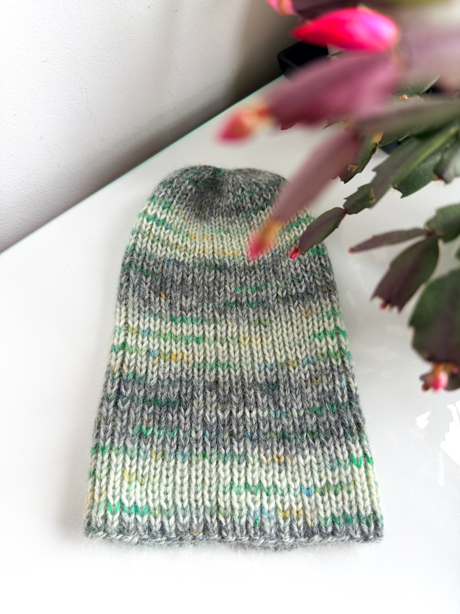 ALURA – ręcznie robiona ciepła czapka damska merino + moher i jedwab 20/60 zorza polarna
