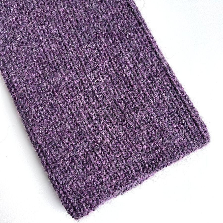KIARA Alpaca Beanie 100% 9023 Fioletowa Mgiełka