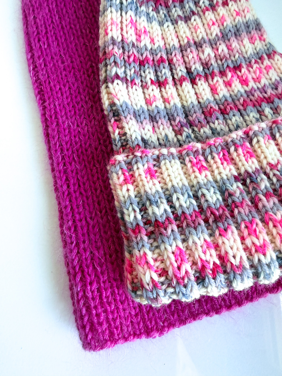 NELLI Turn-Up Merino Wool Beanie 19 jagody i śmietanka