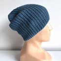 NANA – czapka beanie z wełny baby merino 42 Petrol