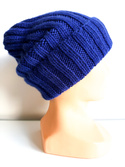 MARLA Turn-Up Cashmere Beanie 100% 638 Indaco