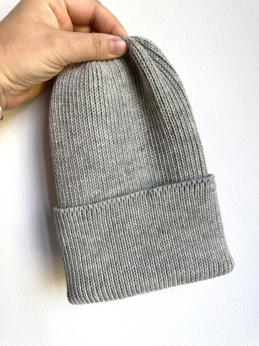 VARELLA Beanie-Mütze aus Merinowolle 100% Baby Merino 22 Hellgrau Winter