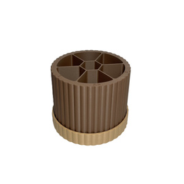 Spin & Sort Rotating Organizer for Crochet Hooks, Pens, BrushesChocolate Milk Coffee