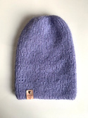 Handmade women's hat AUREA 100% Baby Merino plus mohair and silk 25/11 Lavender