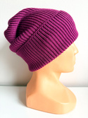 VARELLA – czapka beanie z wełny merino 100% baby merino 34 Wrzos jesienno‑zimowa