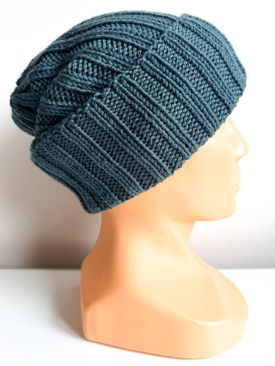 ELLI Turn-Up Merino Wool Beanie 18 Dark Blue Green