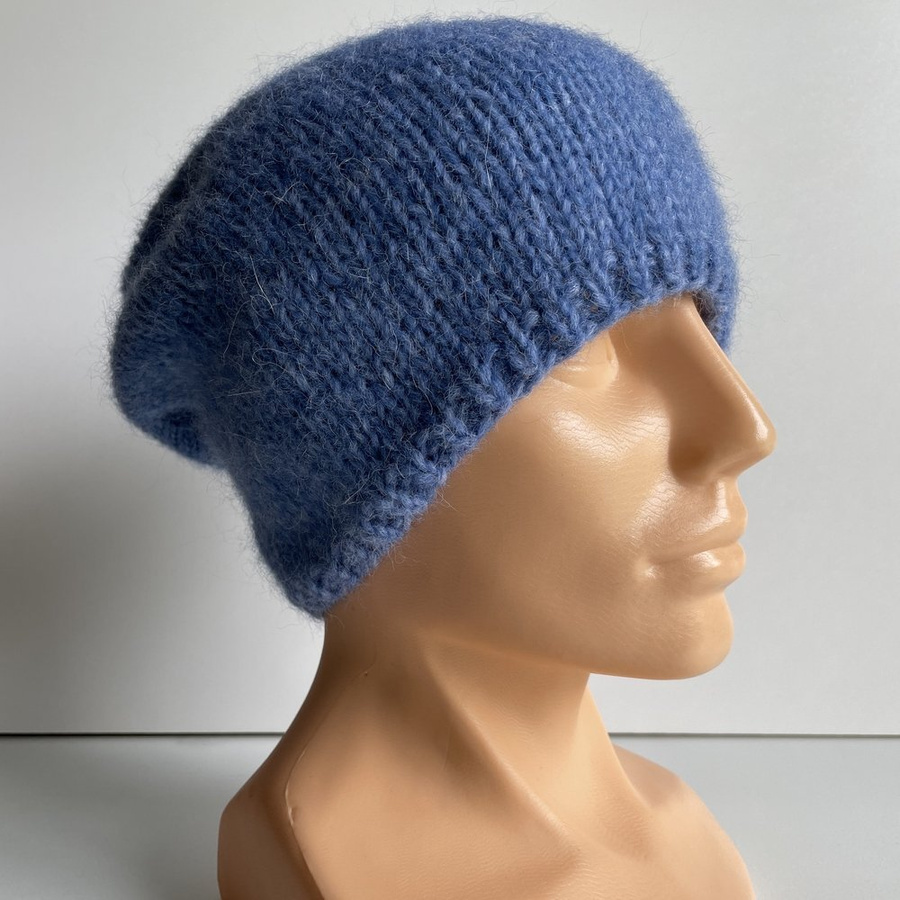 CHMURKA Beanie-Mütze aus Alpaka 16 Blau