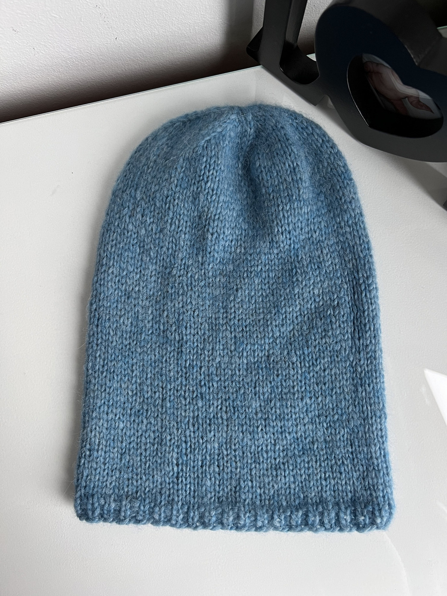 CHMURKA Beanie-Mütze aus Alpaka 21 Meeresblau