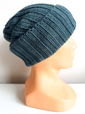 Wywijana czapka merino HELLI 100% Baby Merino 32 Turkusowy
