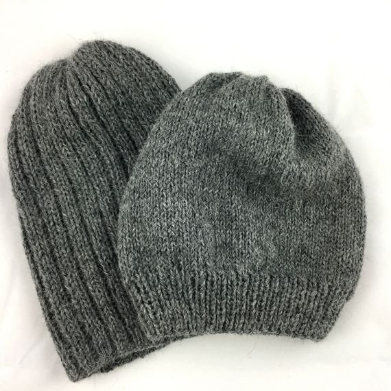 JONA Women's Beanie 100% Alpaca 517 średni szary