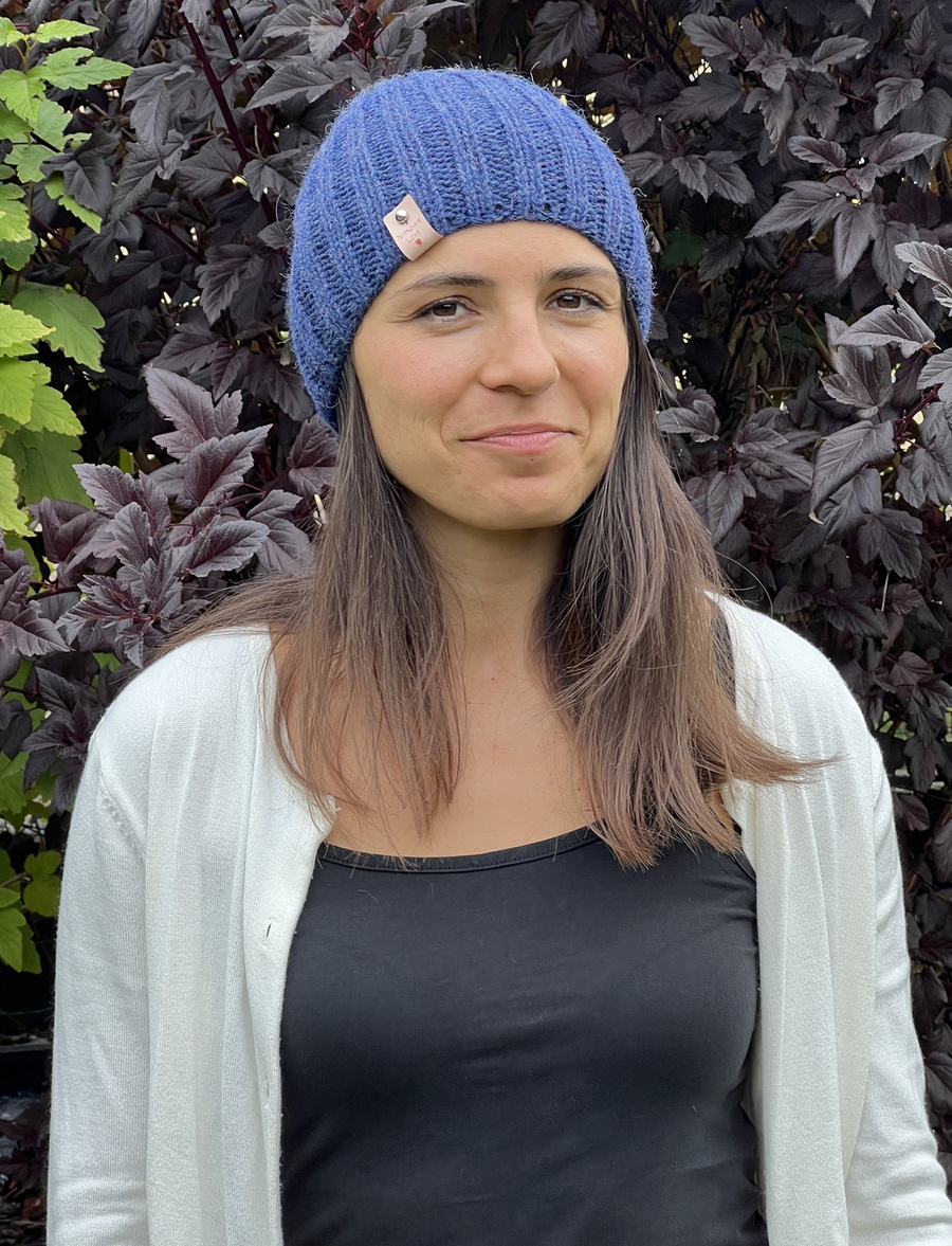 LAURIN – czapka z 100% alpaki bez wywinięcia 6360 nocne niebo