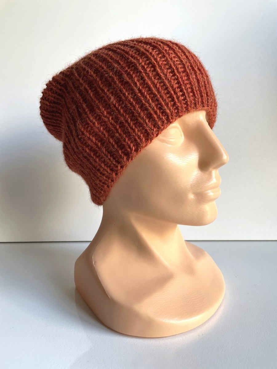 KIARA Beanie-Mütze aus 100% Alpaka 2925 rdza