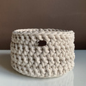 Koszyk ze sznurka bawełnianego bordowy 16x10 cm