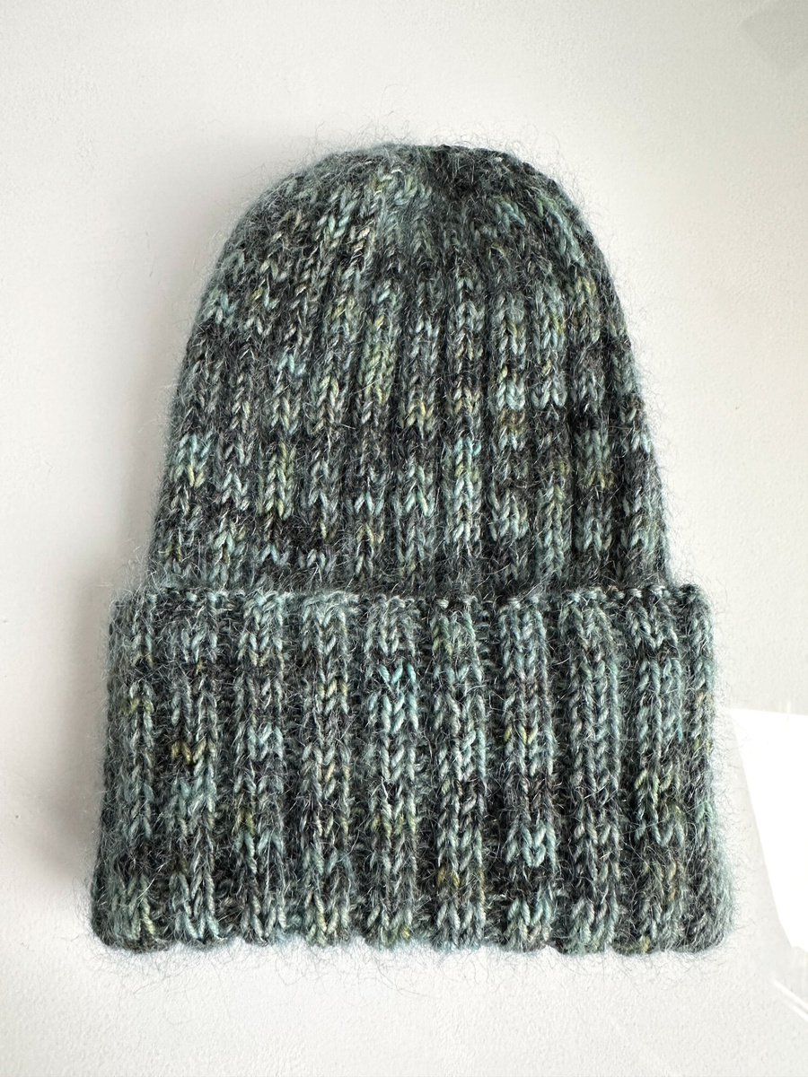 DAISY – czapka beanie handmade baby merino + moher i jedwab 3265 Forest Night