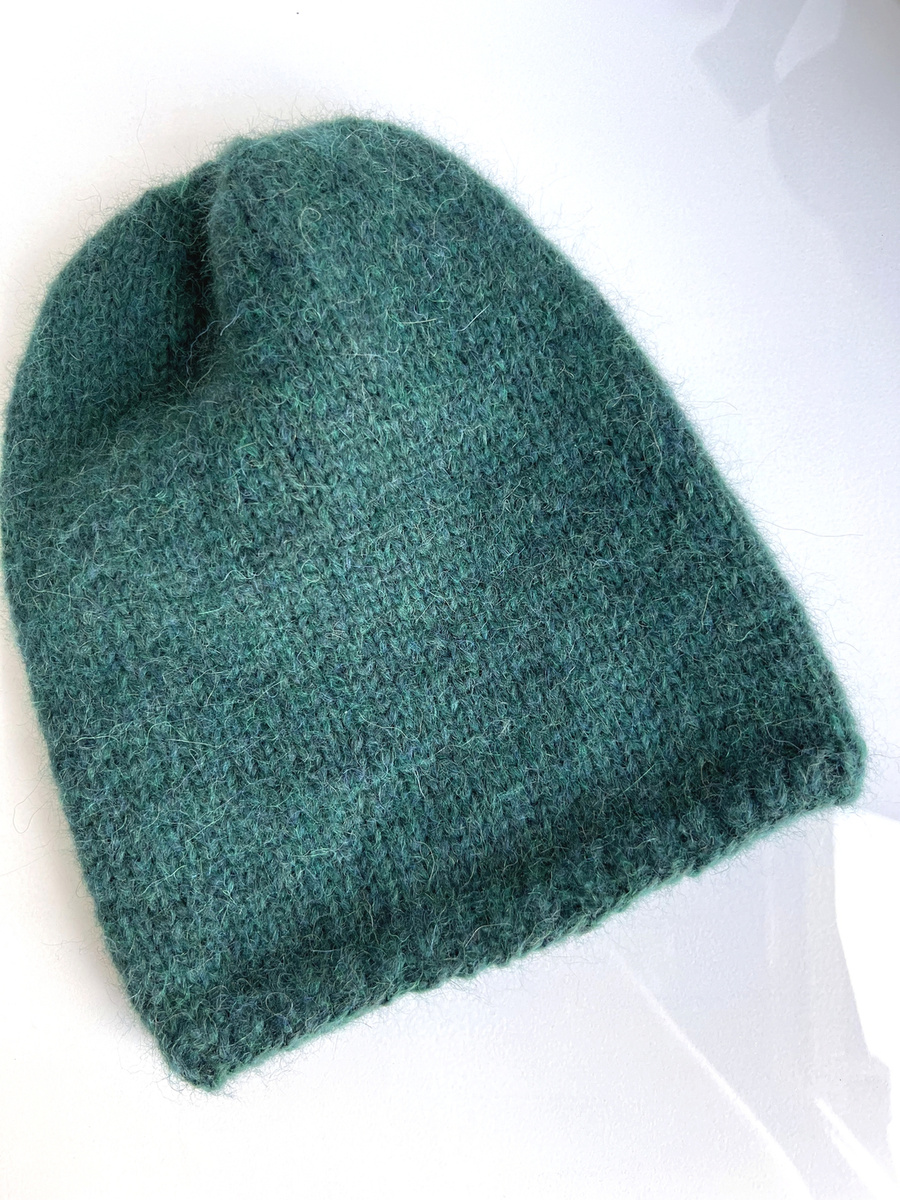 CHMURKA Handgemachte Beanie-Mütze aus Alpaka 19 Zielony Leśny