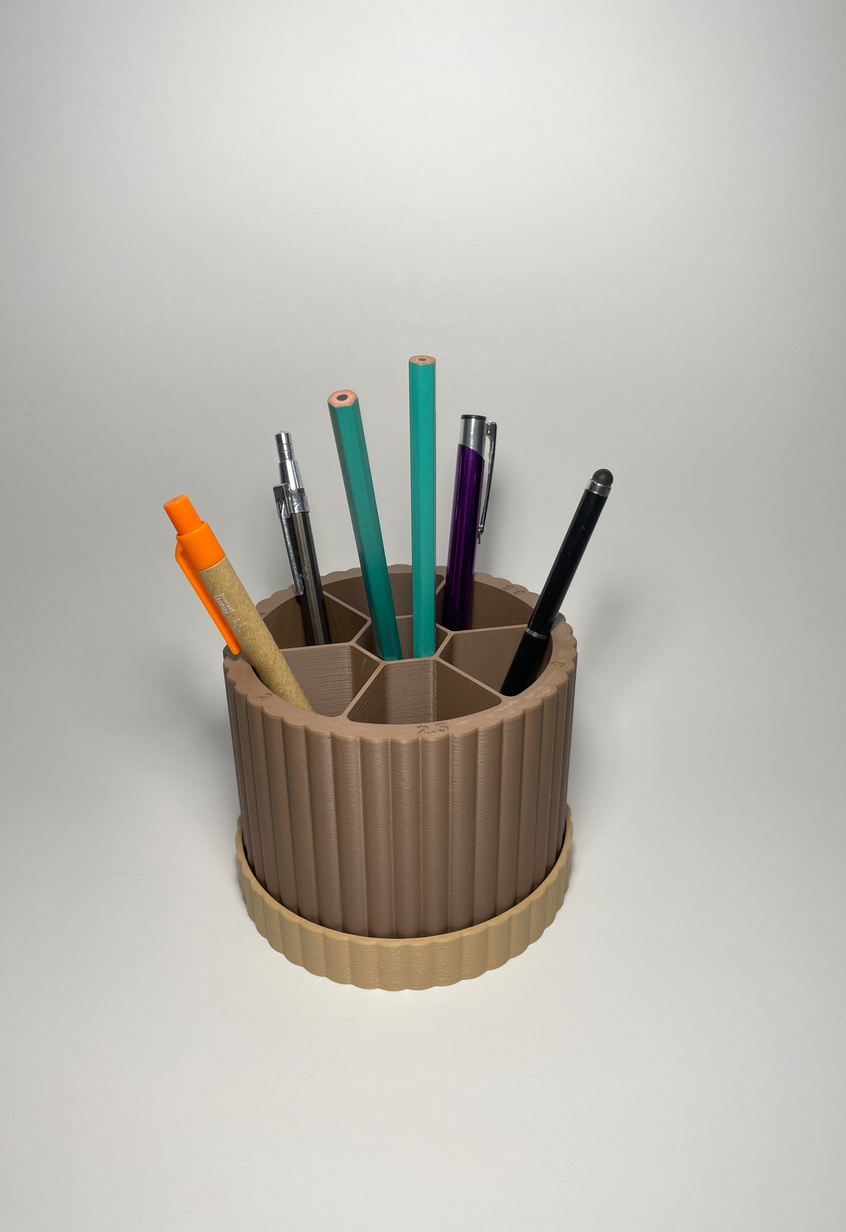Spin & Sort Dreh-Organizer für Häkelnadeln, Stifte, Pinsel –Schokolade Milchkaffee